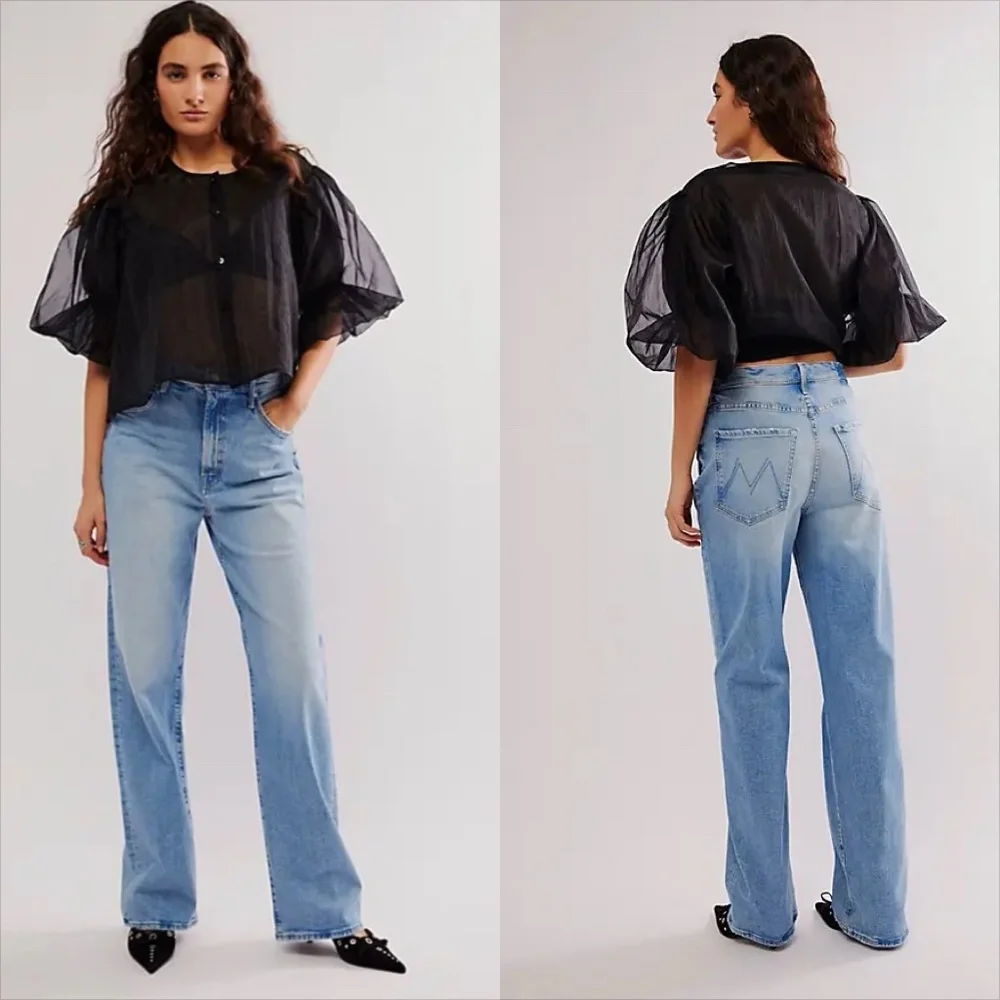 NWT MOTHER Wide Leg Jeans - Picture 4 of 12